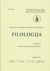 Filologija : časopis Razreda za filološke znanosti Hrvatske akademije znanosti i umjetnosti