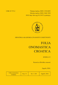 Folia onomastica Croatica